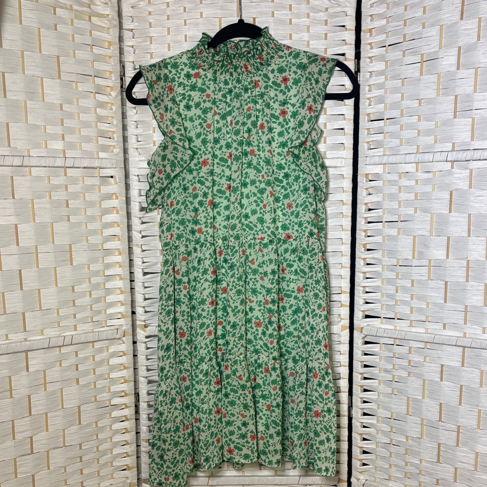 Code X Mode Green Floral mini Dress